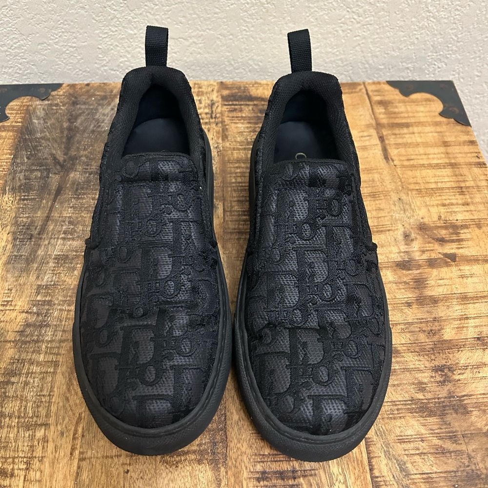 Christian Dior Solar Oblique Monogram Black Slip-on Sneakers - Picture 1 of 7